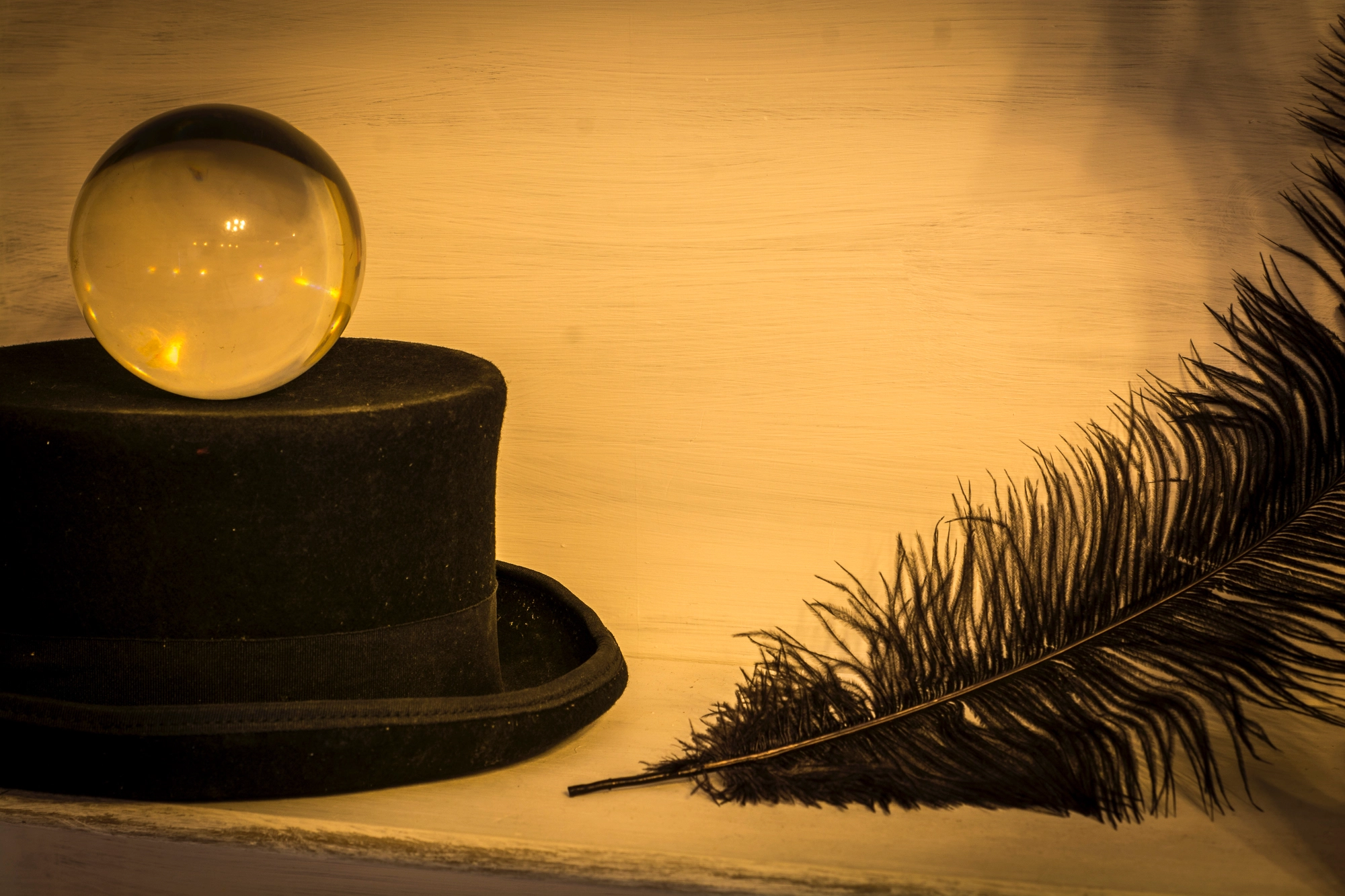 Sombrero, perla y pluma (elementos característicos de La Casa del Circo)